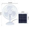 Fan solaire rechargeable de piédestal de la fan 12in de piédestal d'adaptateur du panneau 1.5A de polysilicium